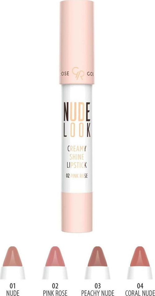 Nude Look Creamy Shine Lips No: 02 Pink Rose Ruj