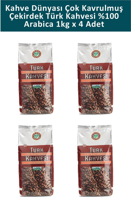 Çok Kavrulmuş Türk Kahvesi 1 kg x 4 Adet