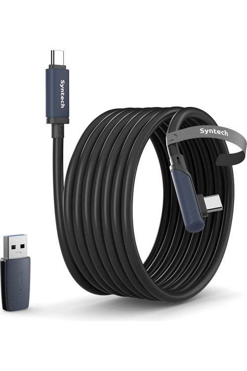 16FT VR Link Kablosu Meta Quest 3/3S/2/Pro ve Pico 4 Uyumlu USB 3.0 PC SteamVR Siyah
