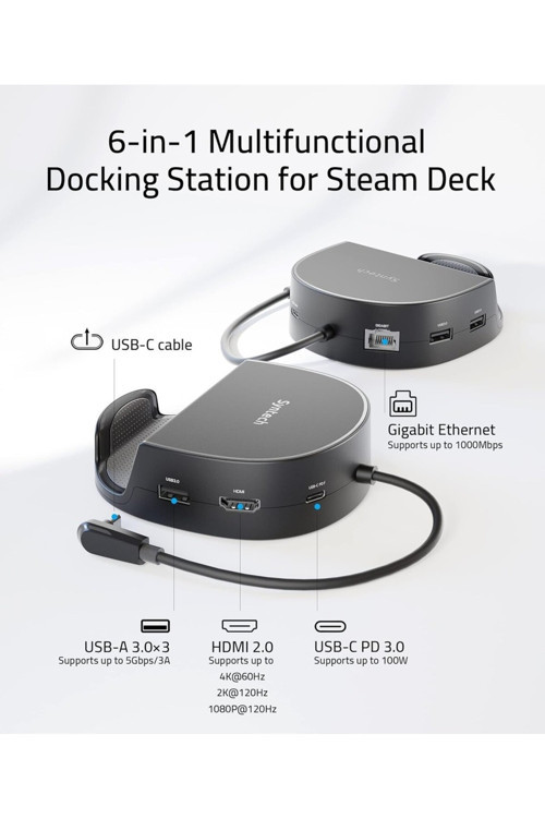 Mini Dock 6’sı 1 Arada Steam Deck/OLED/ROG Ally Uyumlu M50