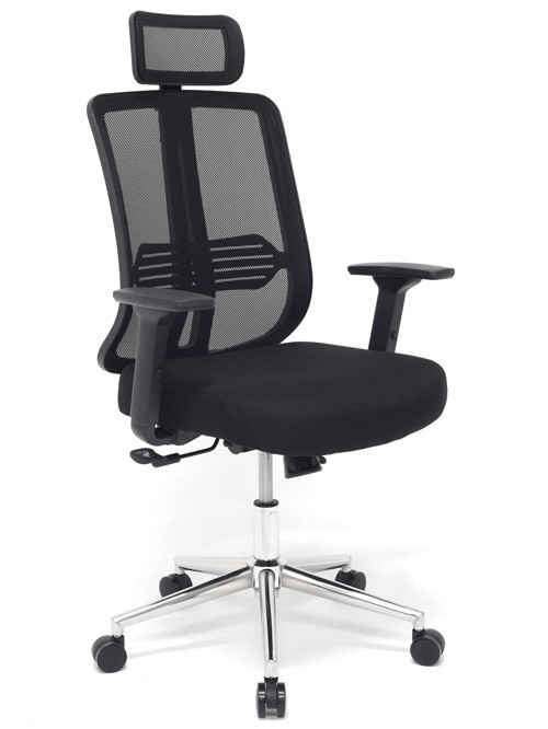 // Comfort Black Krom Yönetici Koltuğu Ofis Çalışma Koltuğu