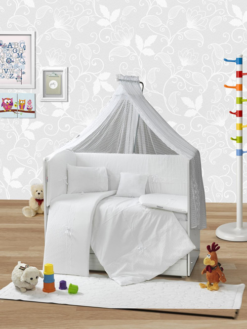 Sedef Uyku Seti 60x120 cm - Beyaz Standart
