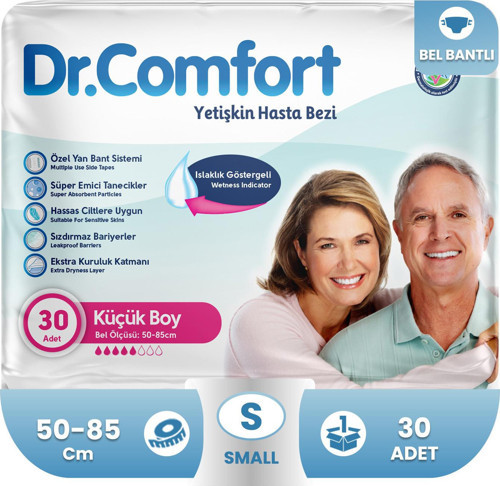 Dr. Comfort Belbantlı Hasta Bezi S-Small Beden 30 Adet