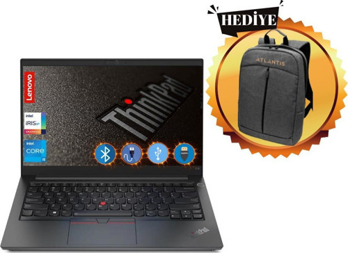 Thınkpad E14 Gen4 i5 1235U 8 GB 1TB SSD 21E30083TXA80 14" W10Pro Notebook+Çanta