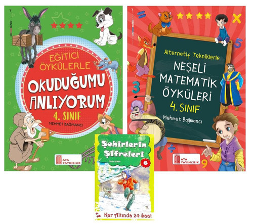 Ata Yayıncılık 4.Sınıf Okuduğumu Anlıyorum + Neşeli Matematik Öyküleri