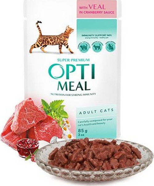 Dana Etli Kızılcık Soslu Yaş Kedi Maması 85 Gr
