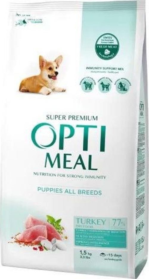 Süper Premium Hindili Her Irk Yavru Köpek Maması 1,5 Kg