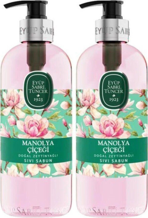 Doğal Zeytinyağlı Sıvı Sabun Manolya Çiçeği 500 Ml X 2 Adet