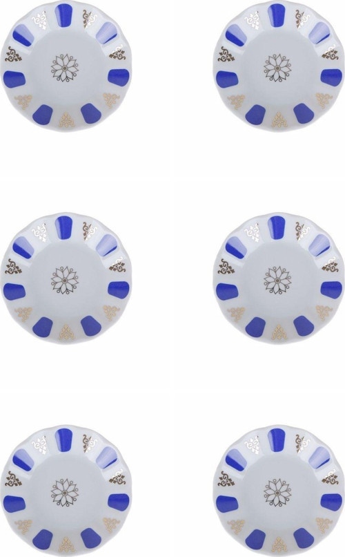 Mavi Yaldız Çay Tabağı 11cm 6 lı 04POR005232