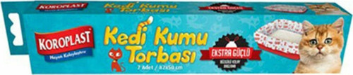 Büzgülü Ekstra Güçlü Kedi Kumu Poşeti 82 x 50 cm 7'li Beyaz