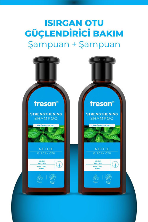 Isırgan Otu Dökülme Karşıtı Ve Güçlendirici Bakım Şampuanı Yağlı Saçlar Için 300 Ml X 2 Adet