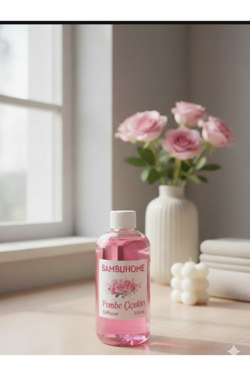 Çubuklu Oda Kokuları İçin YEDEK TANK Pink Flower 250 ML PEMBE ÇİÇEKLER