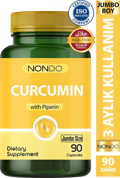 Kurkumin Jumbo Boy Zerdaçal Ve Piperin Ekstresi 90 Kapsül (Curcumin)