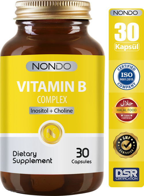 Vitamin B Kompleks 30 Kapsül ( B Vitamini B1 B2 B3 B5 B6 B12 Vitamin Leri)