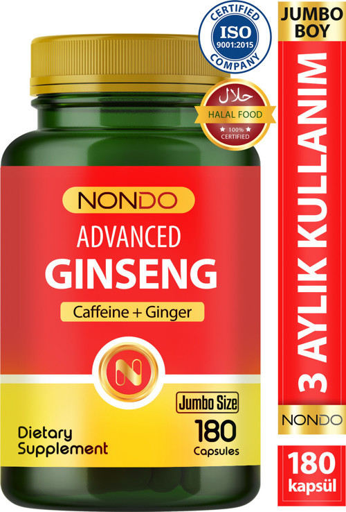 Ginseng 180 Kapsül Jumbo Boy (Kore Panax Ginseng, Keçiboynuzu, Koenzim Q10)