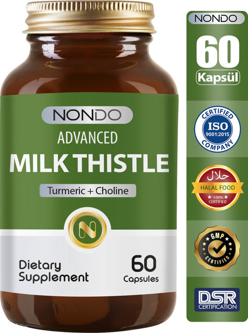 Milk Thistle 60 Kapsül Deve Dikeni Enginar Slibin Kolin Karahindiba Zerdeçal Detoks