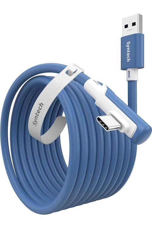 5 M Usb-C Vr Kablo – Quest2/quest Pro/pico 4 Uyumlu Yüksek Hızlı Bağlantı Kablosu MAVİ