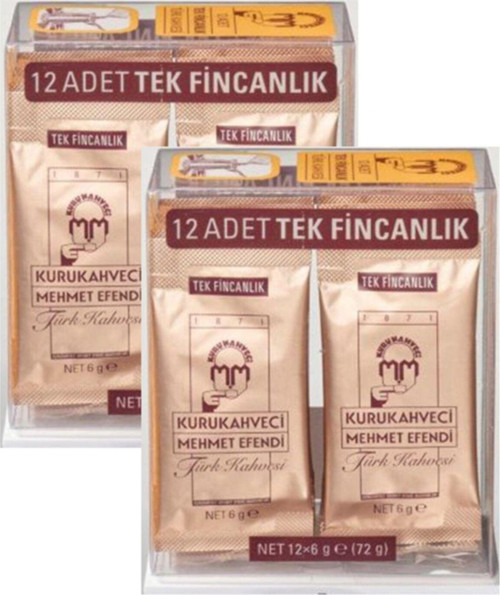 12X6 G Tek Içimlik Folyo Ambalaj X 2 Adet Türk Kahvesi