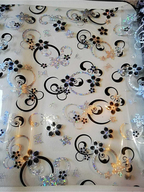 ŞEFAF Masa Örtüsü 120x160cm 1.8mm Pvc Masa Örtüsü Desenli Koruyuc