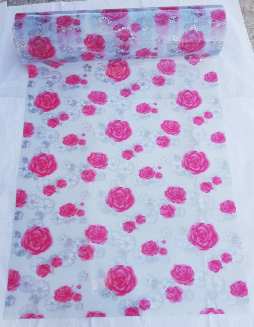 ŞEFFAF DESENLİ 100cm x 130cm MASA ÖRTÜSÜ 1.7mm KALIN PVC KAYMAZ MASA ÖRTÜSÜ GÜLLÜ