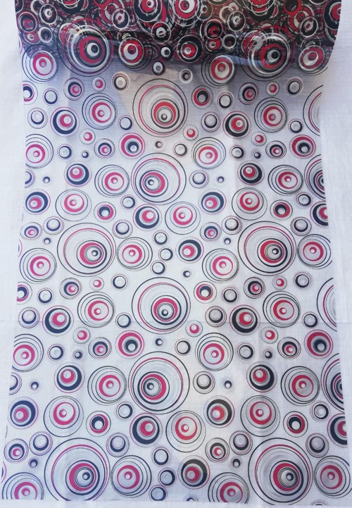 ŞEFFAF DESENLİ 80cm x 200cm MASA ÖRTÜSÜ 1.7mm KALIN PVC KAYMAZ MASA ÖRTÜSÜ