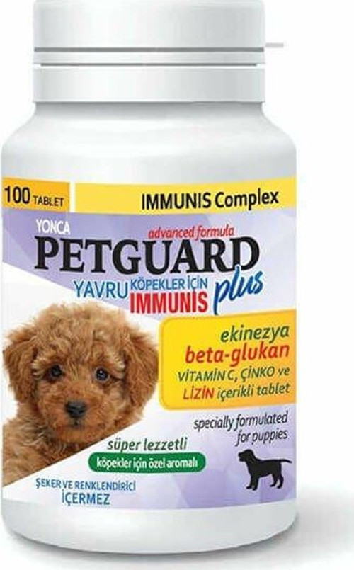 Plus Beta Glukan Immunis Ekinezyalı Yavru Köpek Vitamini 100 Adet