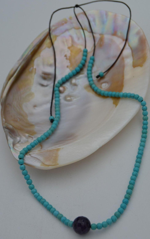 Jewellery Lapis Lazuli ve Turkuaz Doğal Taşlı Kolye Turkuaz
