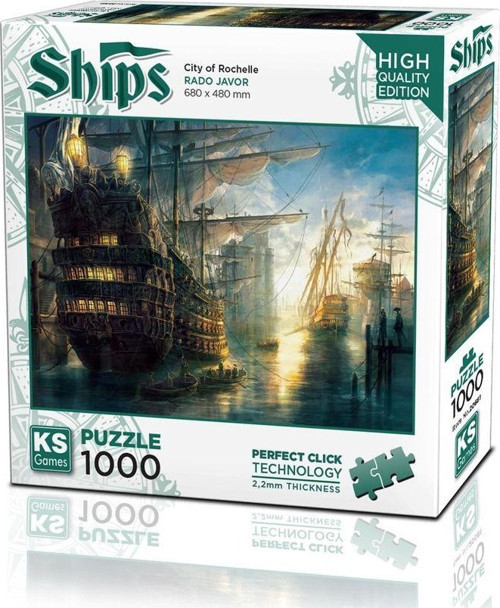 1000 Parça Rochelle Şehri Yapboz - City Of Rochelle 1000 Pcs Puzzle