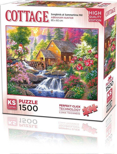 1500 Parça Yaz Zamanı Öten Kuşlar Yapboz - Songbirds At Summertime Mill 1500 Pcs Puzzle