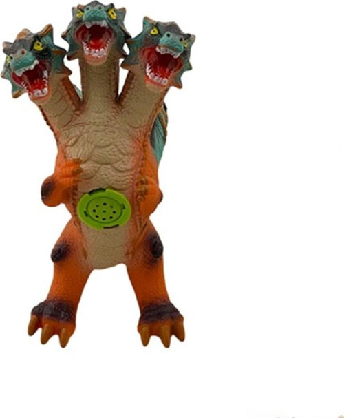 Pilli Sesli 30 Cm Boyunda 3 Başlı Ejderha Oyuncak