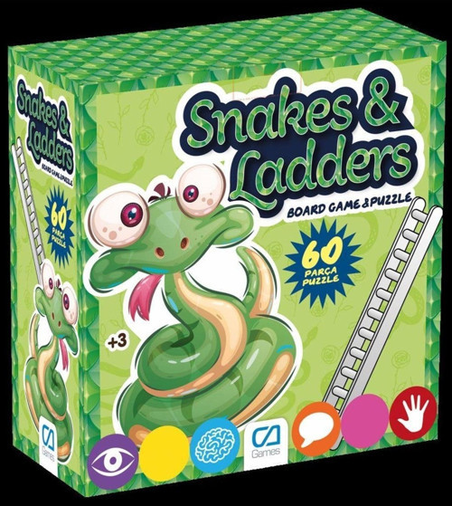 Snake & Ladders 60 Parça Puzzle Eğitici Ve Öğretici Oyun