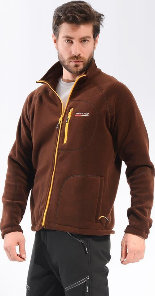 Man Full Zipper Fleece Polar-KAHVERENGİ