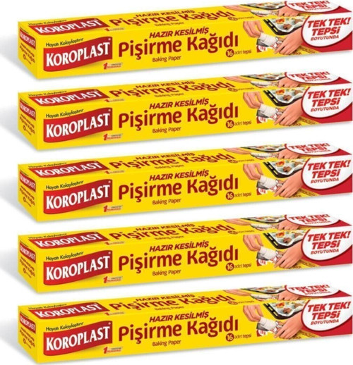 Hazır Kesilmiş Pişirme Kağıdı 16 Adet 42 x 37 CM x 5 Paket