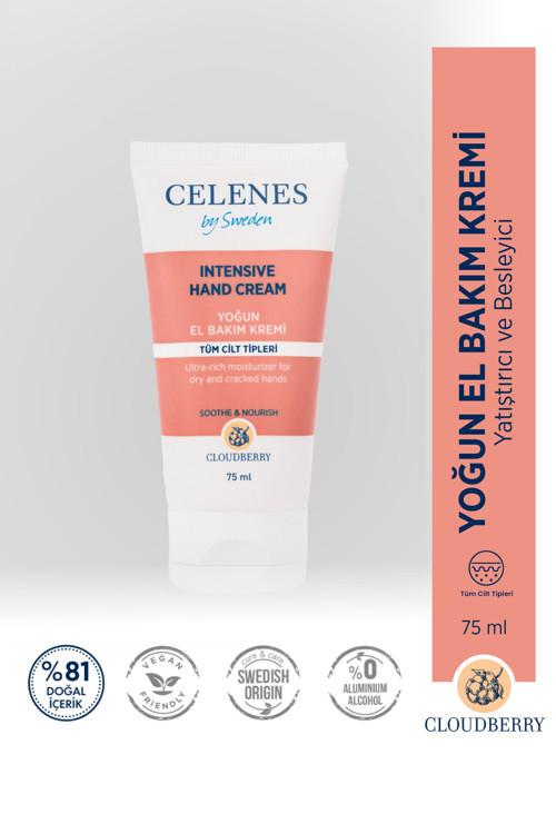 BY SWEDEN YOĞUN NEMLENDİRİCİ CLOUDBERRY EL BAKIM KREMİ KURU VE HASSAS CİLTLER 75 ML-