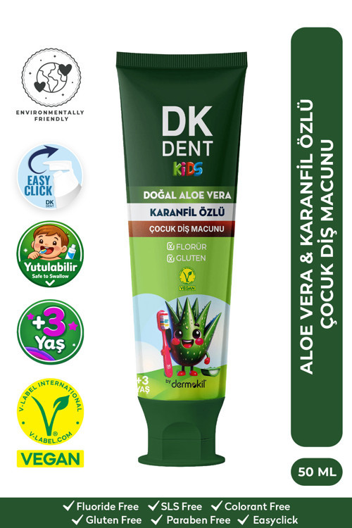 Karanfil Özlü Florürsüz Vegan Çocuk Diş Macunu 50 ml