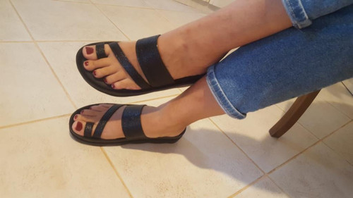 1740 SİYAH ÇATLAK COMFORT CASUAL ANATOMİK BAYAN TERLİK