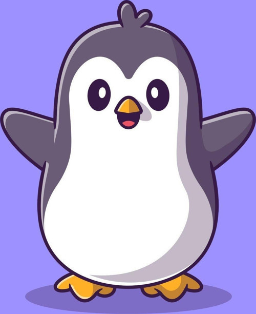 Pastelya Sayılarla Boyama Seti Çerçeveli Kasnaklı Neşeli Penguen 1