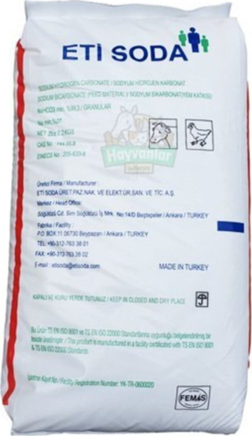 Saf Karbonat Içilebilir Ve Içilebilir Sodyum Bikarbonat 25 Kg