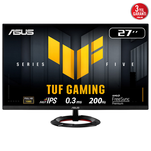 TUF GAMING VG279Q5R 27" 0.3ms, 200Hz, Full HD, DP, 2xHDMI, Hoparlör, Fast IPS LED, ELMB Sync Premium, GAMING M