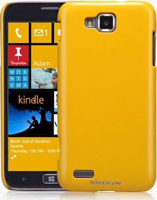 i8750 ATIV S ile Uyumlu Parlak Sert Kauçuk Kılıf Sarı