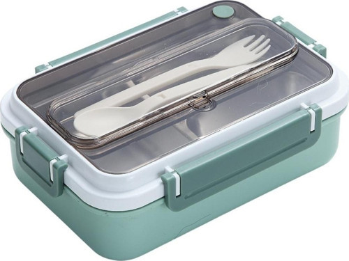 Bento 1000ml Lunchbox Yeni Koleksiyon Tek Katlı 3 Bölmeli Çelik Sefer Tası Yemek Kutusu