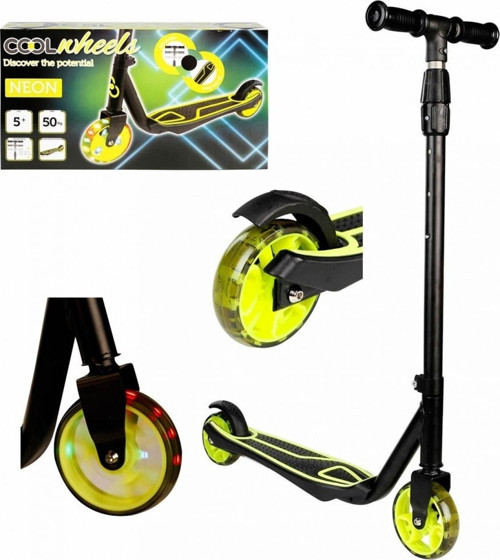 Frk Cool Wheels Işıklı 2 Tekerlekli Scooter Neon + 5 Yaş