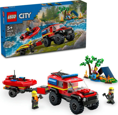 City 4x4 Kurtarma Botlu İtfaiye Kamyonu 60412 +5 Yaş (301 Parça)