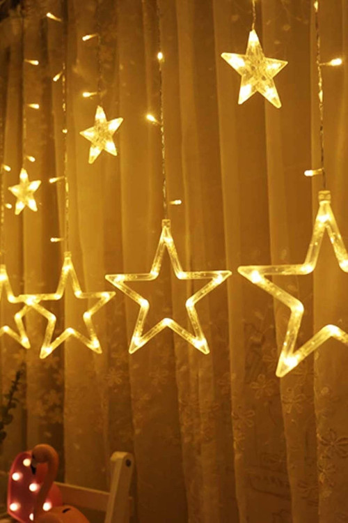 Patladı Gitti Yıldızlı Perde Led Işık 2,5 X 1 Metre