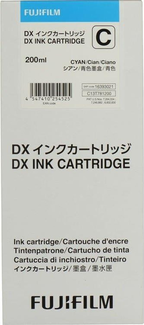 DX100 Yazıcı için Fujifilm Mavi (Cyan) Mürekkep Kartuşu