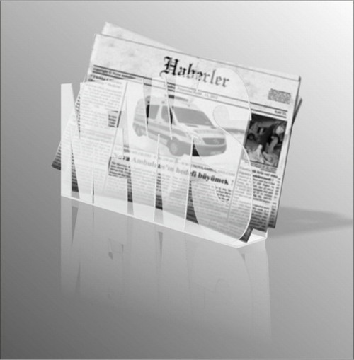 40X25Cm Şeffaf News Yazılı Gazetelik Dergilik Broşürlük İnsörtlük