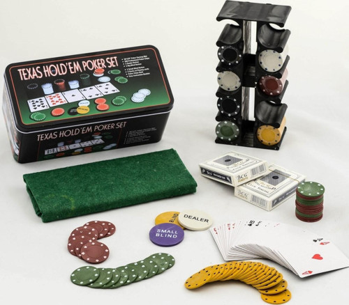 200 Chip Ve 2 Adet İskambil Kağıt Setine Sahip Poker Oyunu Alk33