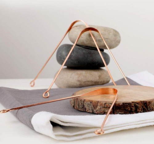 Keyfi Sepet Gerçek Bakır Dil Temizleme Aparatı Ayurveda Yoga Dil Kazıma Çubuğu Temizleyici Kazıyıcı Sıyırıcı