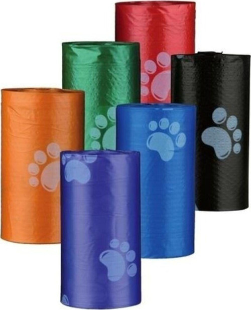 CMT Evcil Hayvanlar Için Pati Desenli Kedi Köpek Kaka Poşeti Torbası 4 Adet Toplam 60 Adet