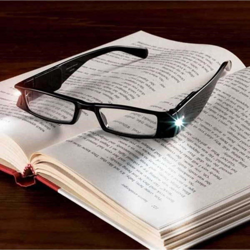 extrasepetim Led Işıklı Pratik Camsız Kitap Aydınlatma Gözlüğü Okuma Lambası